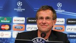Ralf Rangnick addressed the press in Gelsenkirchen on Tuesday