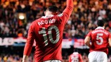 Wayne Rooney celebra el único gol logrado el partido de ida