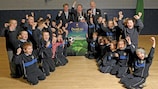 The FAI and Dublin City Council join local schoolchildren in launching the initiative