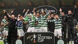Celtic lift the Scottish Cup at Hampden Park