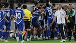 Dinamo jubelt über ein Tor gegen Milsami