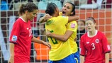 Marta a marqué deux fois alors que la Norvège a été battue par le Brésil