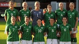 Ireland line up before last month's 1-0 friendly loss to Switzerland