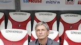 Standard's José Riga is experiencing European football for the first time in his coaching career