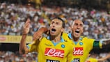 Hugo Campagnaro und Paolo Cannavaro feiern Napolis 2:1
