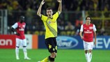 Ivan Perišić celebra el empate del Dortmund