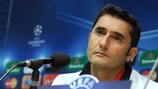 Ernesto Valverde espera que as lesões não comprometam a campanha do Olympiacos na UEFA Champions League