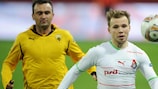 AEK's Panagiotis Lagos chases Lokomotiv's Roman Shishkin