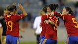 Spain celebrate at the final whistle in Motril