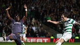 Anthony Stokes scores his second goal against Rennes