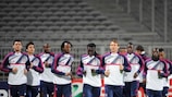 Lyon in training ahead of a must-win game against Ajax