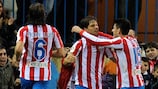 L'Atlético fête un de ses buts en Liga