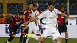 Zlatan Ibrahimović colocou o Milan na frente, em Génova, de penalty