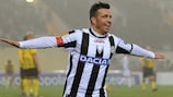 Antonio Di Natale's goal helped Udinese through to the last 32
