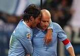 Lazio captain Tommaso Rocchi (right) will sit out his side's two matches against Atlético