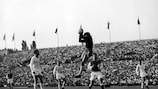 Action from the 1959 Madrid-Reims final