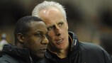 New Wolves manager Terry Connor (L) alongside predecessor Mick McCarthy