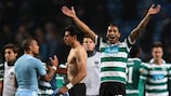 El Sporting celebra su pase a los cuartos de final tras eliminar al Manchester City