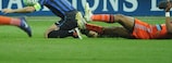 Javier Zanetti in action against Marseille