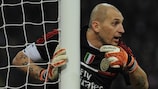 O guarda-redes do Milan, Christian Abbiati, esteve em excelente nível frente ao Zenit