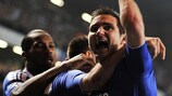 Frank Lampard comemora depois de converter a grande penalidade