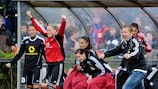 Sven Kahlert enjoys Frankfurt's semi-final win against Arsenal Ladies