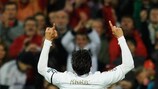 Kaká comemora o sensacional golo que marcou pelo Real Madrid frente ao APOEL