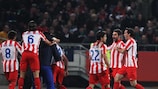 Les joueurs de l'Atlético exultent après le coup de sifflet final