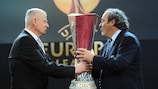 UEFA Europa League trophy handed to Bucharest