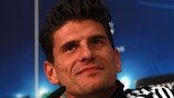 Mario Gomez was in sunny mood ahead of Tuesday's game