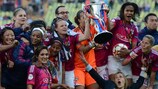 El Olympique Lyonnais celebra el triunfo logrado la pasada temporada