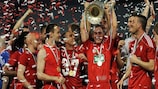 Debrecen celebrate their second cup final win in the last three seasons