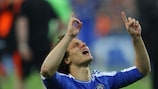 David Luiz celebrates after winning last season's UEFA Champions League with Chelsea