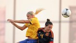 Sweden's Jonna Andersson vies with Ivana Andrés of Spain
