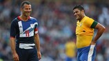 A Great Britain team featuring captain Ryan Giggs lost 2-0 to Brazil on Friday