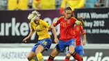 Spain's Alexia Putella vies with Lina Hurtig of Sweden in July's final