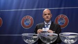 El secretario general de la UEFA Gianni Infantino en el sorte celebrado en Nyon