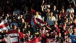 Die Fans von CFR Cluj wollen wieder über den Einzug in die Gruppenphase jubeln
