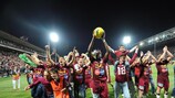 CFR celebrate winning the 2011/12 Romanian title