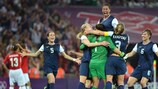 USA celebrate beating Japan in the Olympic women's football final