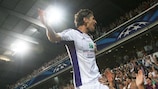 Olexandr Yakovenko celebra su gol para el Anderlecht