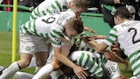 Celtic celebrate Victor Wanyama's second against Helsingborg