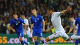 Frank Lampard drives England ahead from the penalty spot in Chisinau