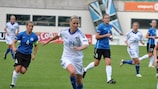 Sanna Talonen on her way to scoring three goals for Finland
