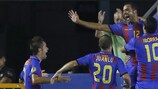 Los jugadores del Levante celebran el gol de Juanfran
