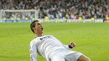 Cristiano Ronaldo festeja o seu golo frente ao Manchester City nos descontos