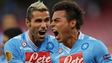 Napoli's Eduardo Vargas (right) was in great goalscoring form on matchday one