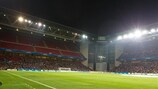 The scene of Esbjerg's triumph, the Parken Stadium
