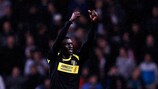 AIK's Kwame Karikari celebrates his goal on matchday three