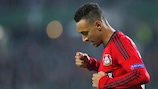 Karim Bellarabi scored Leverkusen's third goal against Rapid on matchday three
